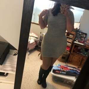 Love Culture medium sexy comfortable bodycon striped mini dress